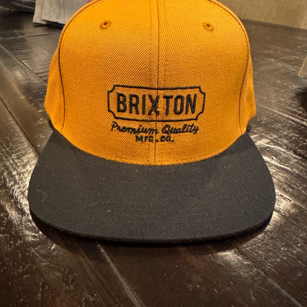 Brixton Mustard and Black Snapback